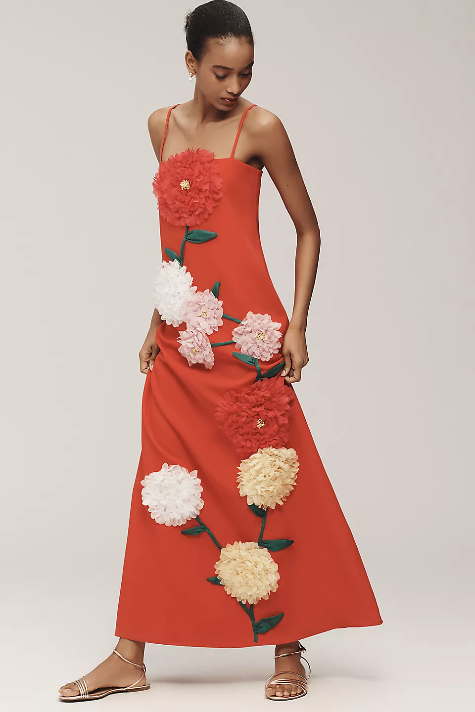 Leo Lin | Rayne Appliqué Floral Maxi Dress