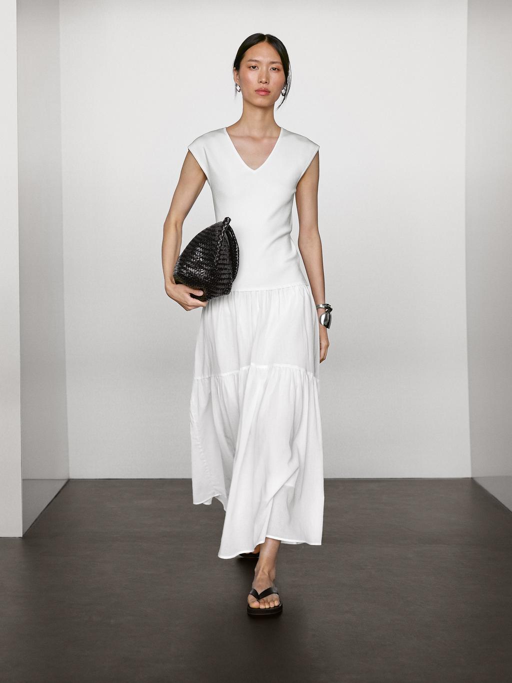【Massimo Dutti】Long knit crossover dress Massimo Dutti | Long Knit Crossover Dress
