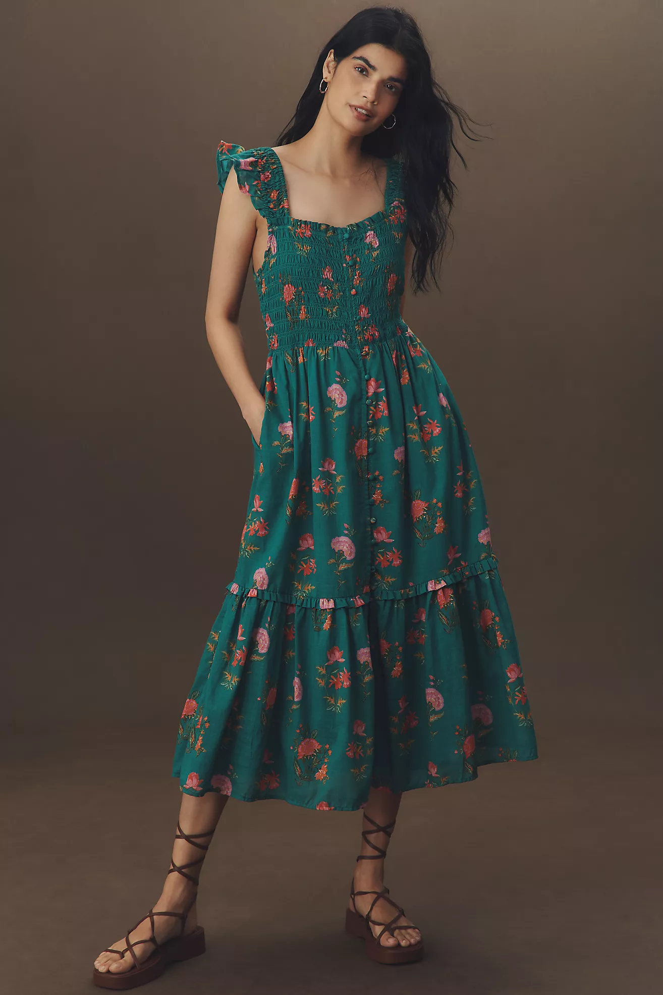 Anthropologie★BHLDN Evelyn Lace V-Neck High-Low Midi Dress BHLDN Evelyn Lace V-Neck High-Low Midi Dress | Anthropologie
