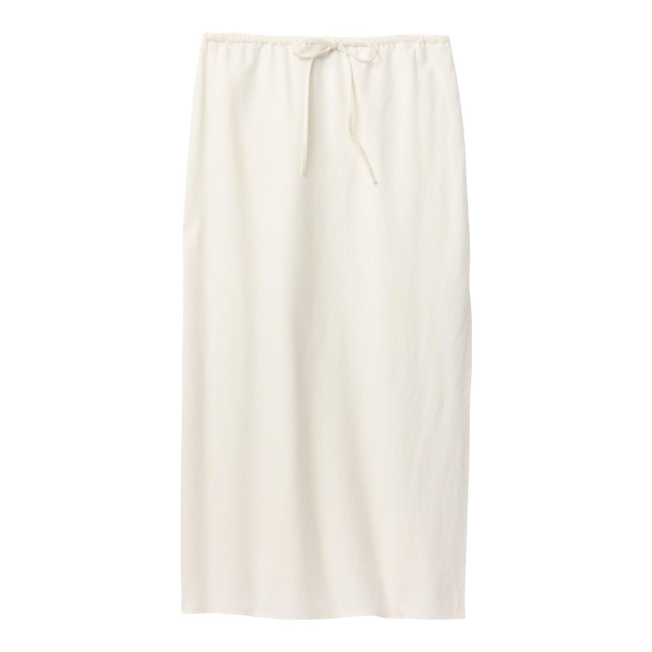 Massimo Dutti | Straight Hemp Blend Midi Skirt