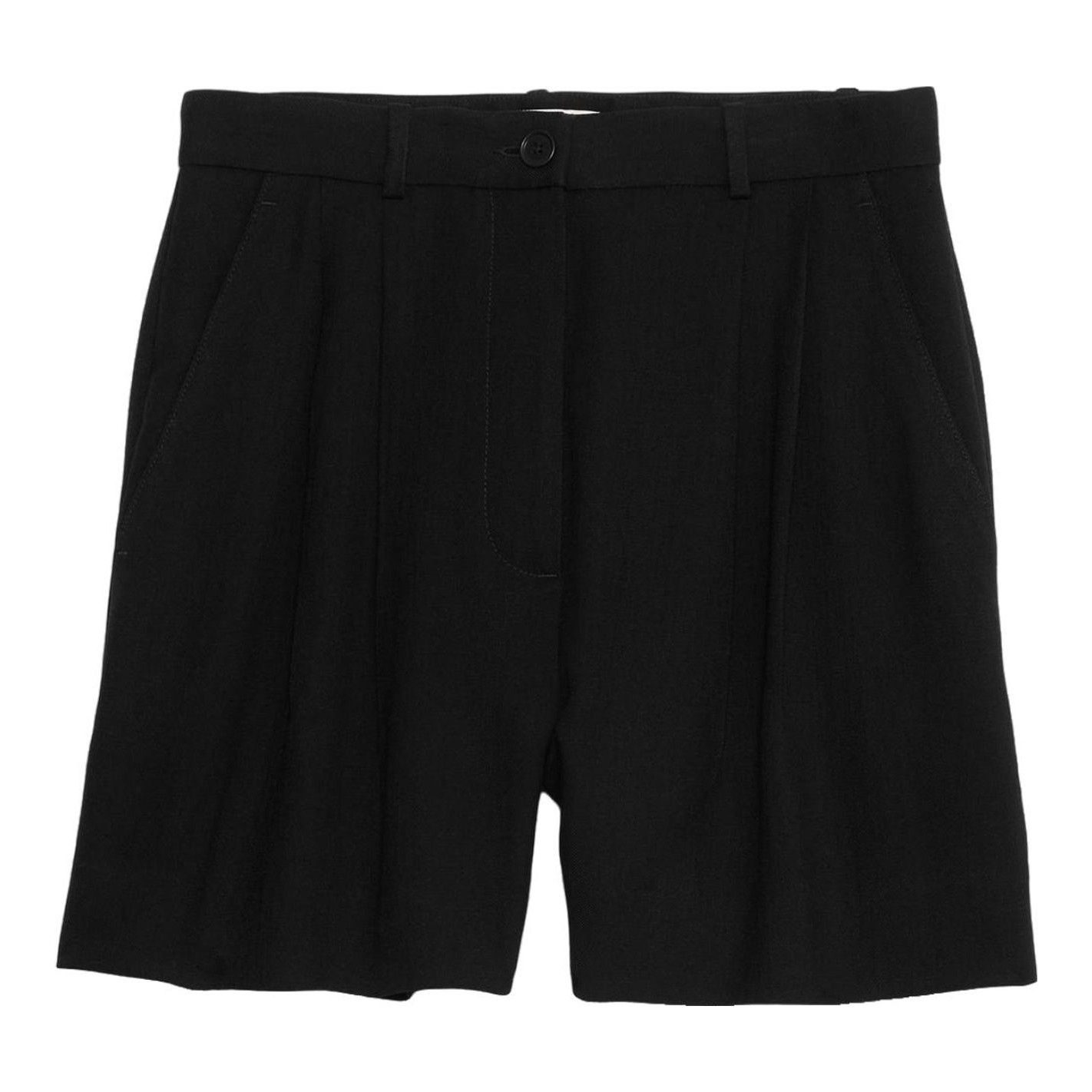 【Massimo Dutti】Pleated Bermuda shorts / Black Pleated Bermuda shorts · Brown, Black, Ice · Waistcoats