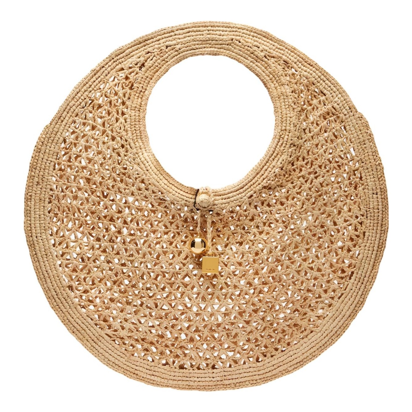 【JACQUEMUS】 The Spiaggia Small raffia basket bag The Spiaggia Small raffia basket bag in beige - Jacquemus
