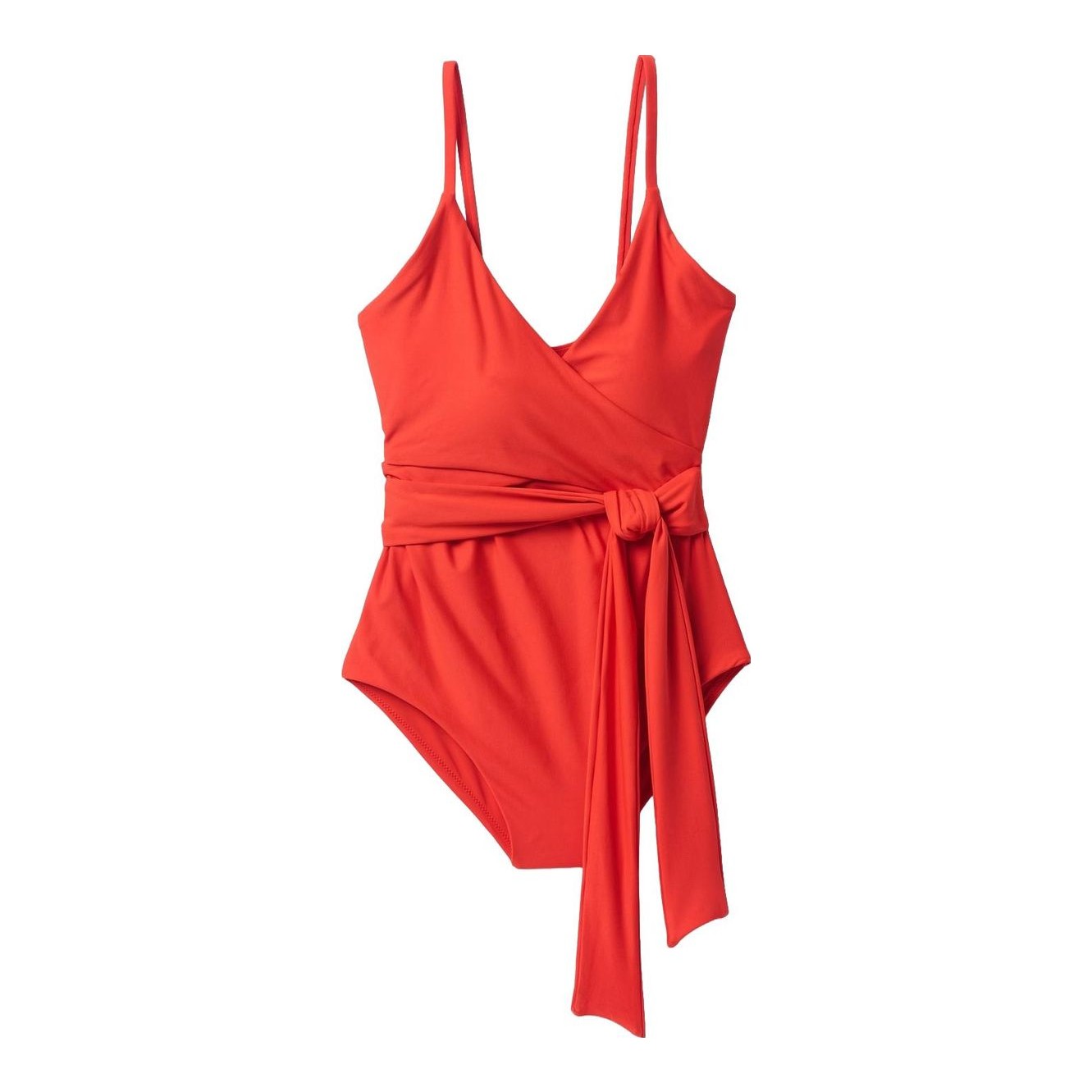 Tie-Knot Cutout Wrap One-Piece Swimsuit