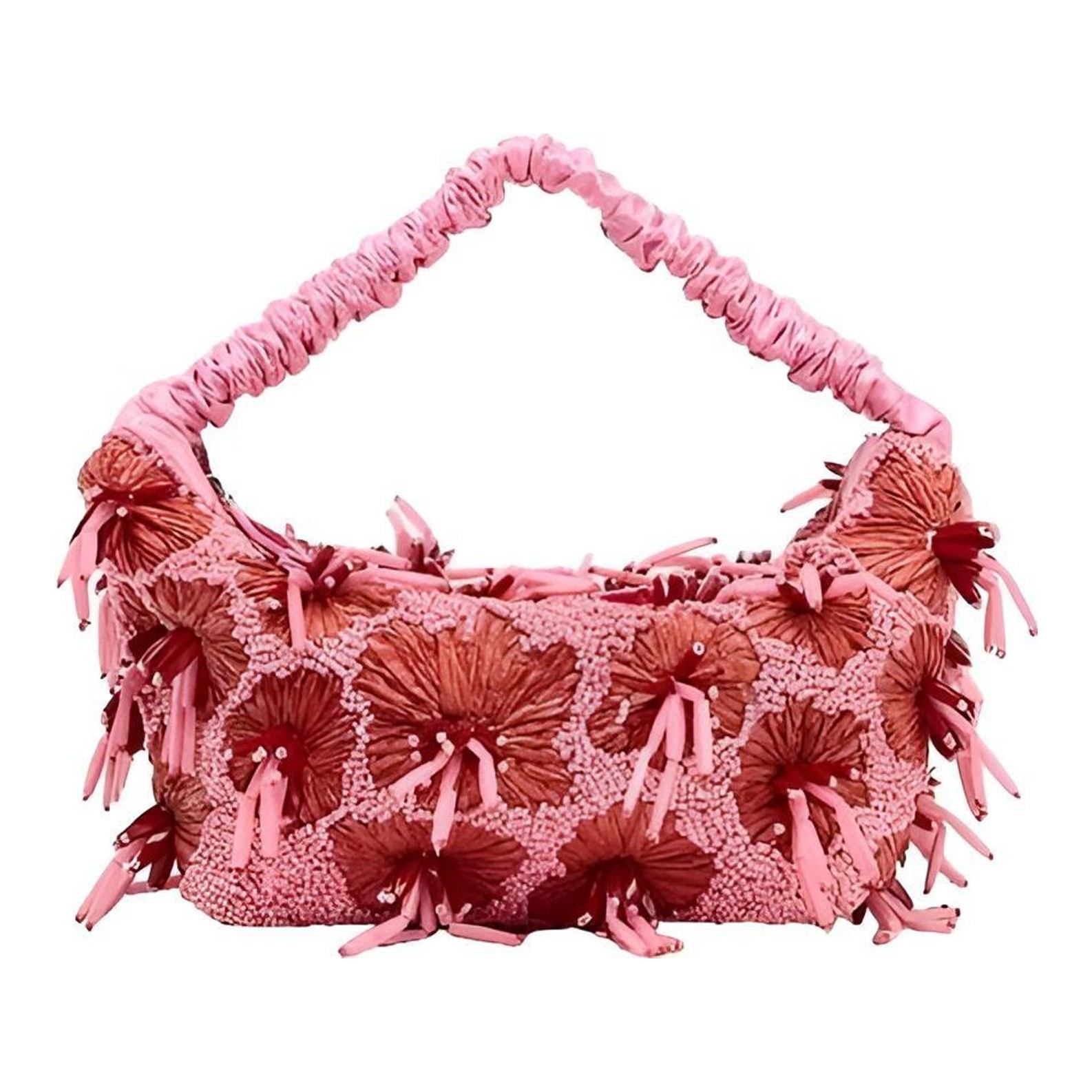 Zara | Beaded Fabric Bucket Bag
