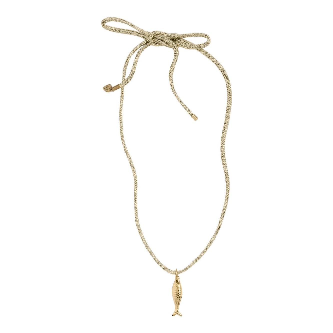 ★ Massimo Dutti★ Silk cord necklace and fish 04602615303 NECKLACES - Massimo Dutti - SE