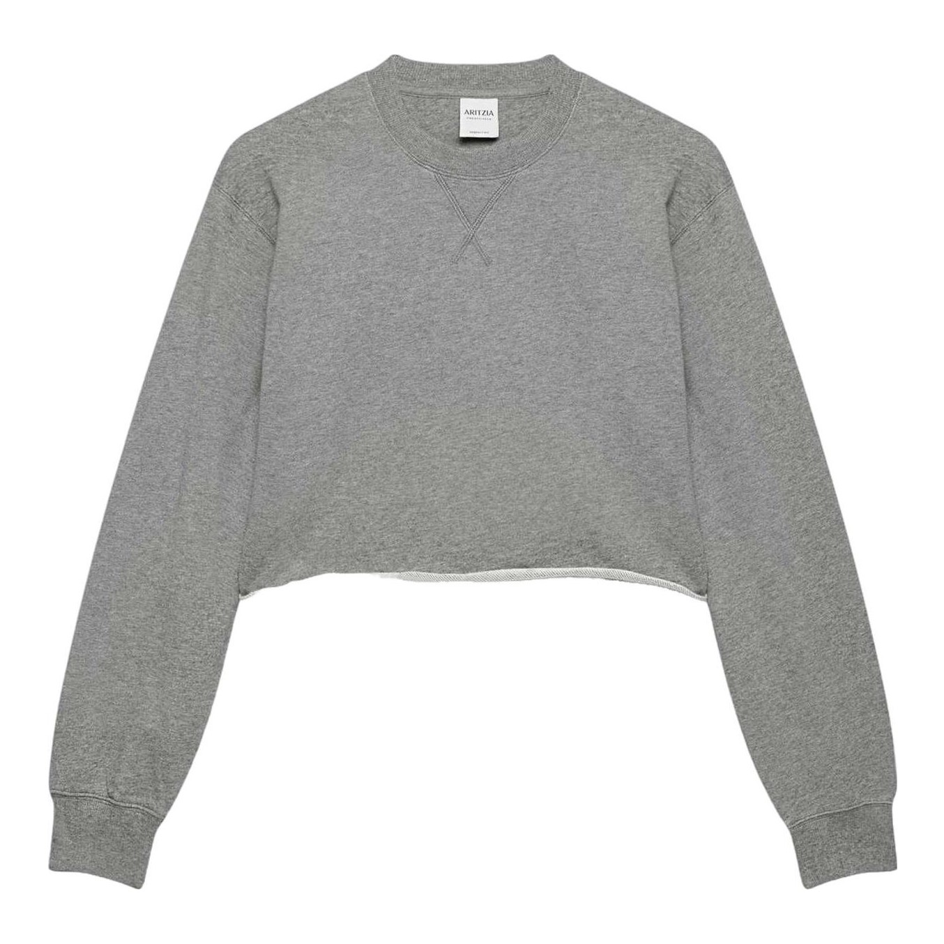 Terry Sweatfleece Perfect Raw-Hem Sweatshirt