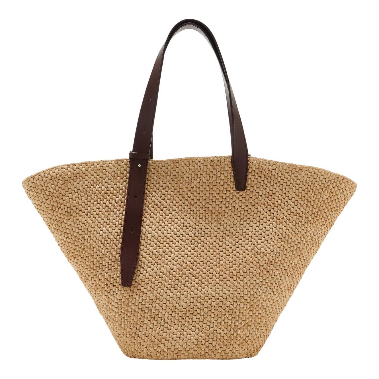 【BALMAIN】 Shuffle Medium raffia tote bag Shuffle Medium bag in raffia - Women | BALMAIN