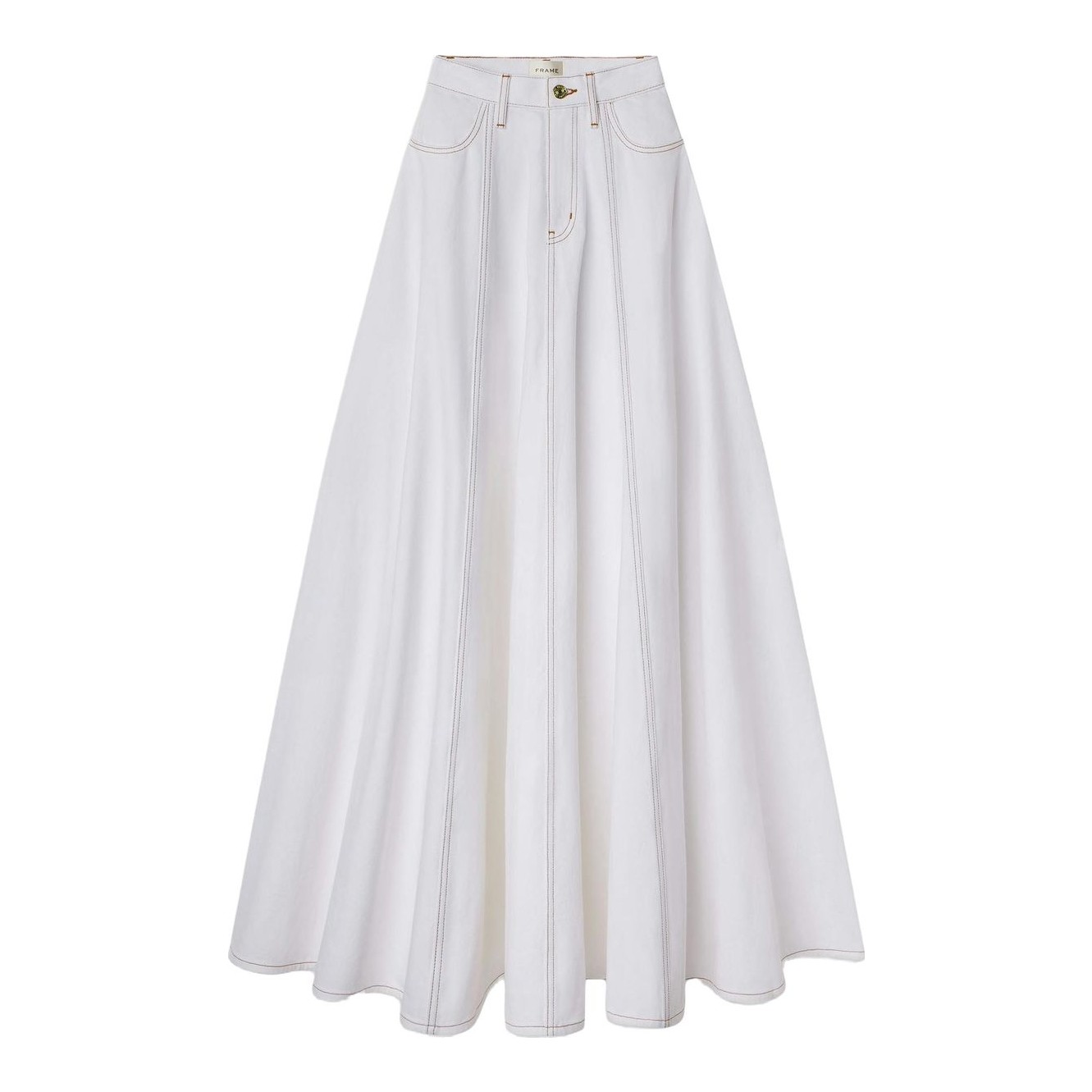 Massimo Dutti | Denim Midi Skirt With Box Pleats