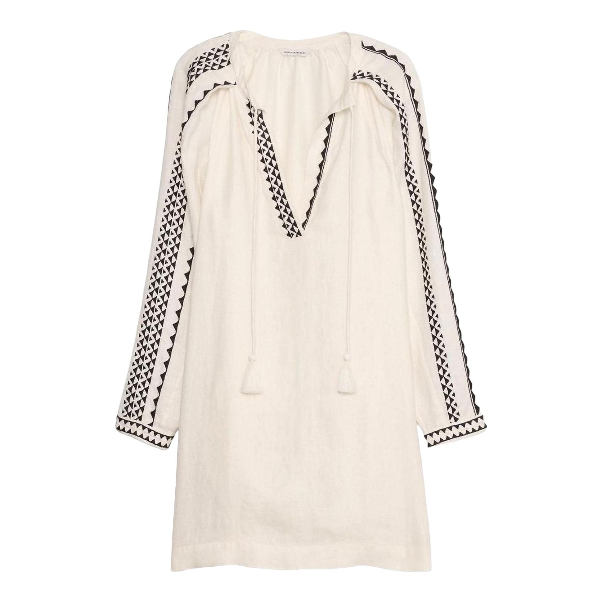 【海外限定】REISSワンピース☆Ivory Carina Linen Embroidered REISS | Carina Linen Embroidered Shift Dress in Ivory
