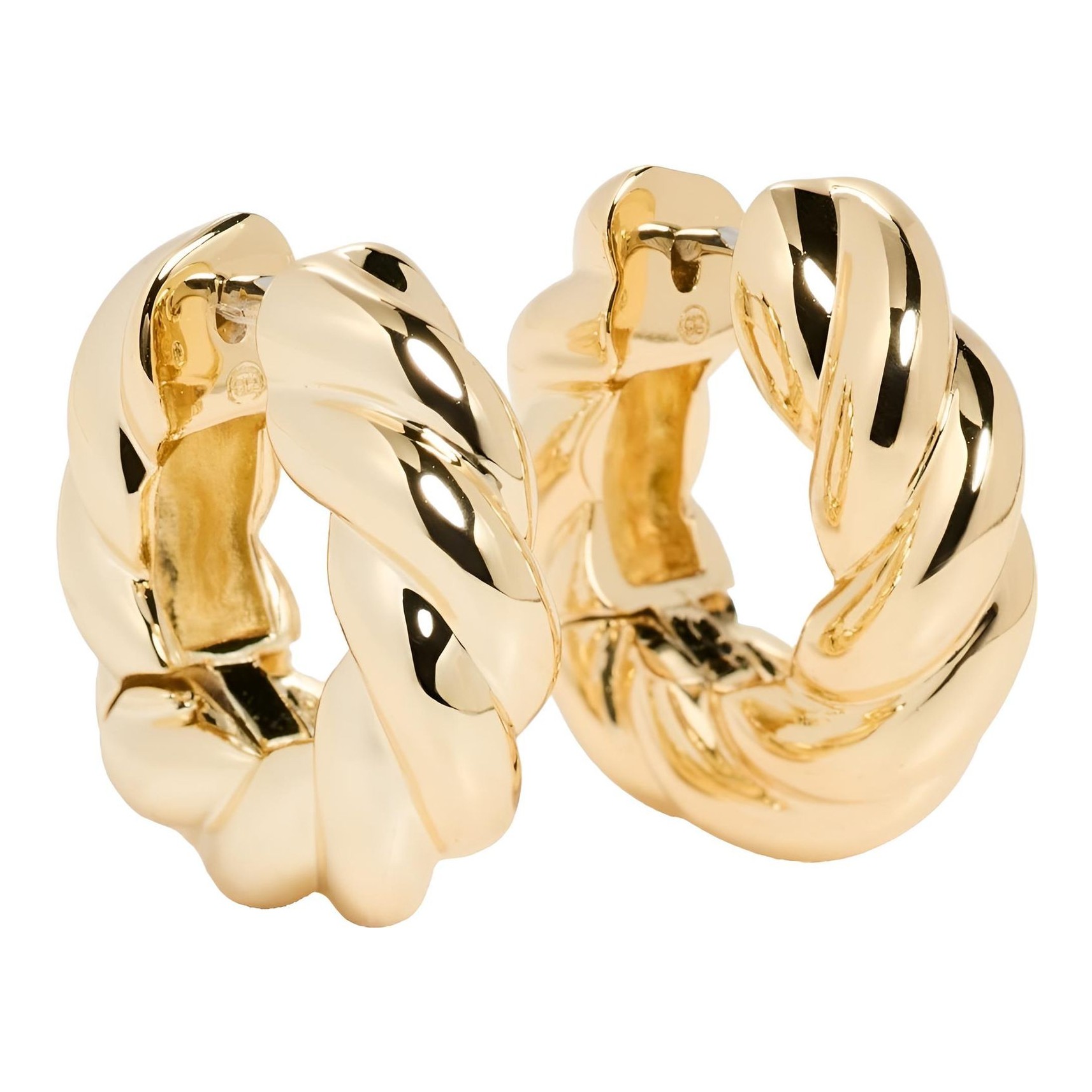 〈MEJURI〉コロンと可愛い Brioche Hoops ブリオッシュ ピアス Brioche Hoop Earrings in 18k Gold Vermeil & Sterling Silver