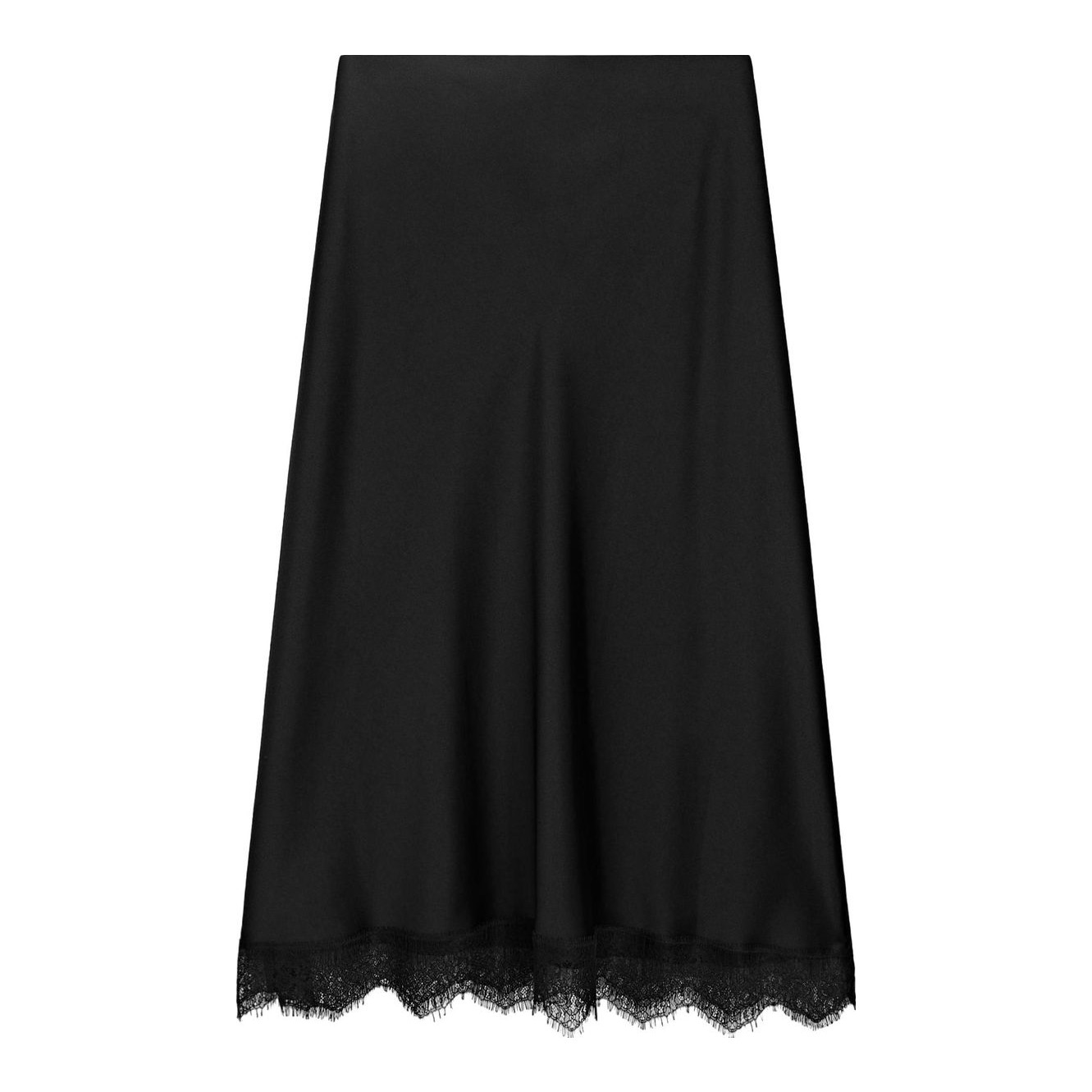 Massimo Dutti | Flounce Linen Blend Midi Skirt