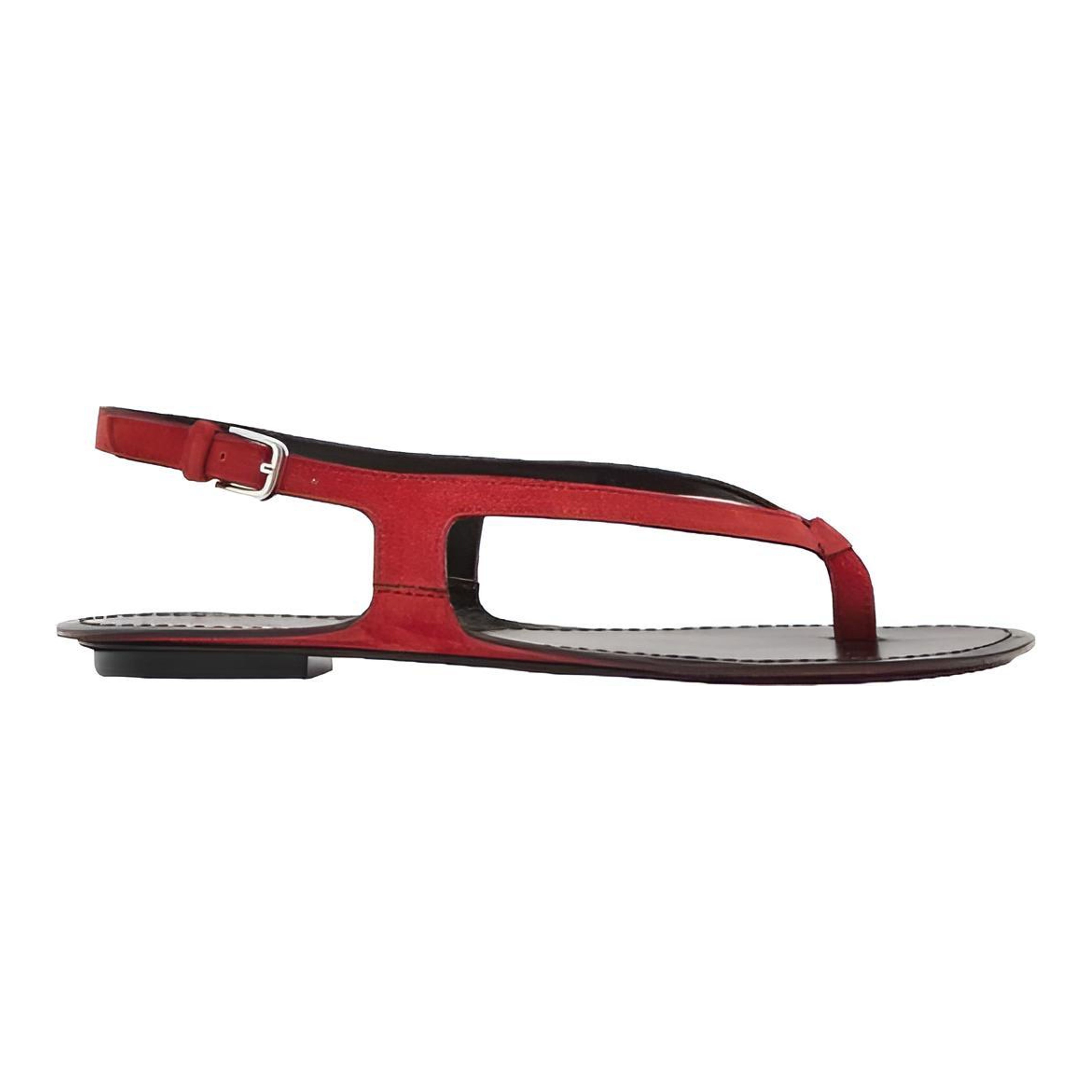 Massimo Dutti | Leather Sandals With Ring Detail