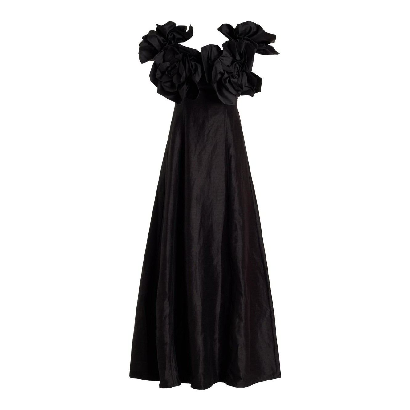 【Aje.】Etta Midi Dress AJE. Etta appliquéd off-the-shoulder linen-blend midi dress