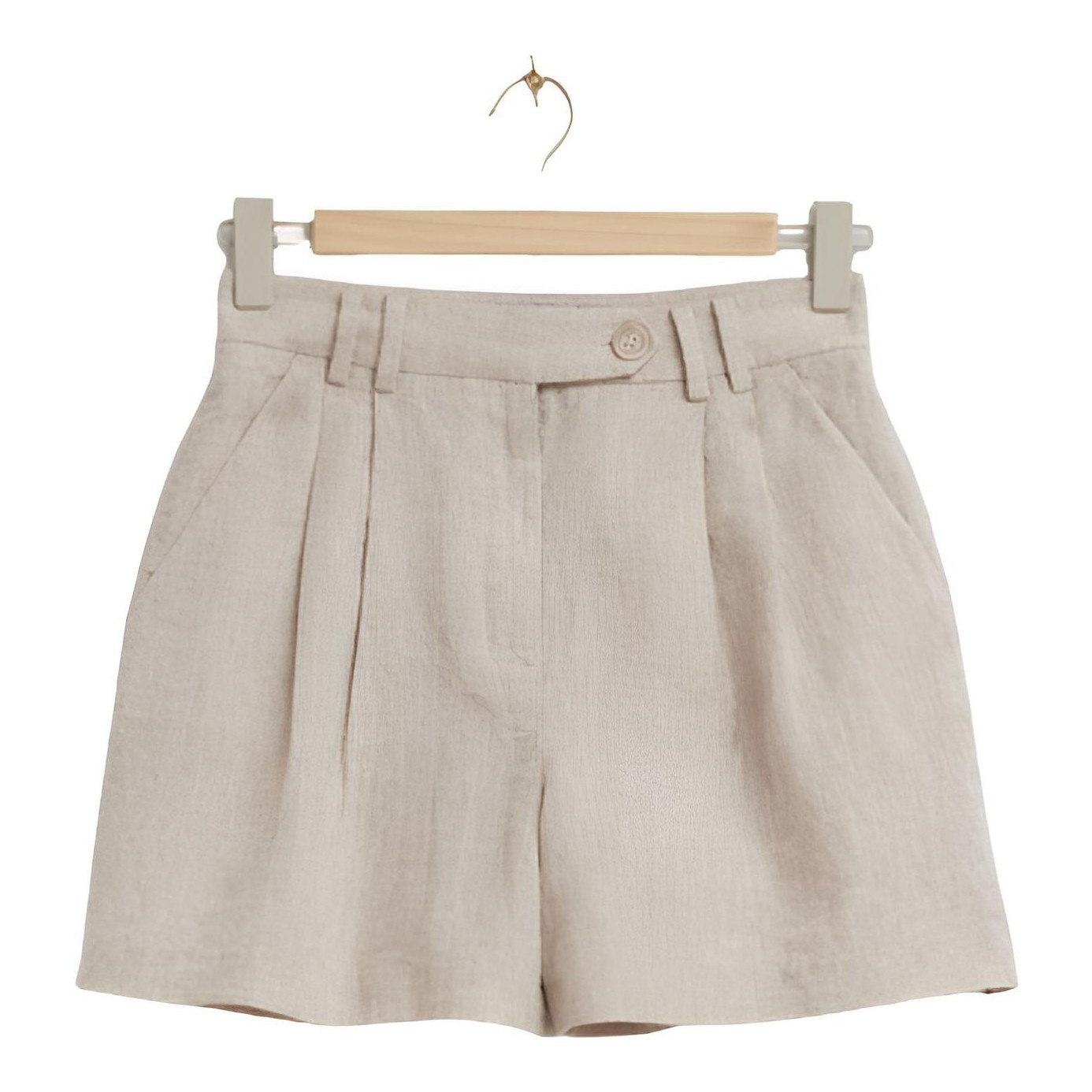 Massimo Dutti【NEW】Pinstriped 100% linen Bermuda shorts Massimo Dutti | Pinstriped 100% Linen Bermuda Shorts