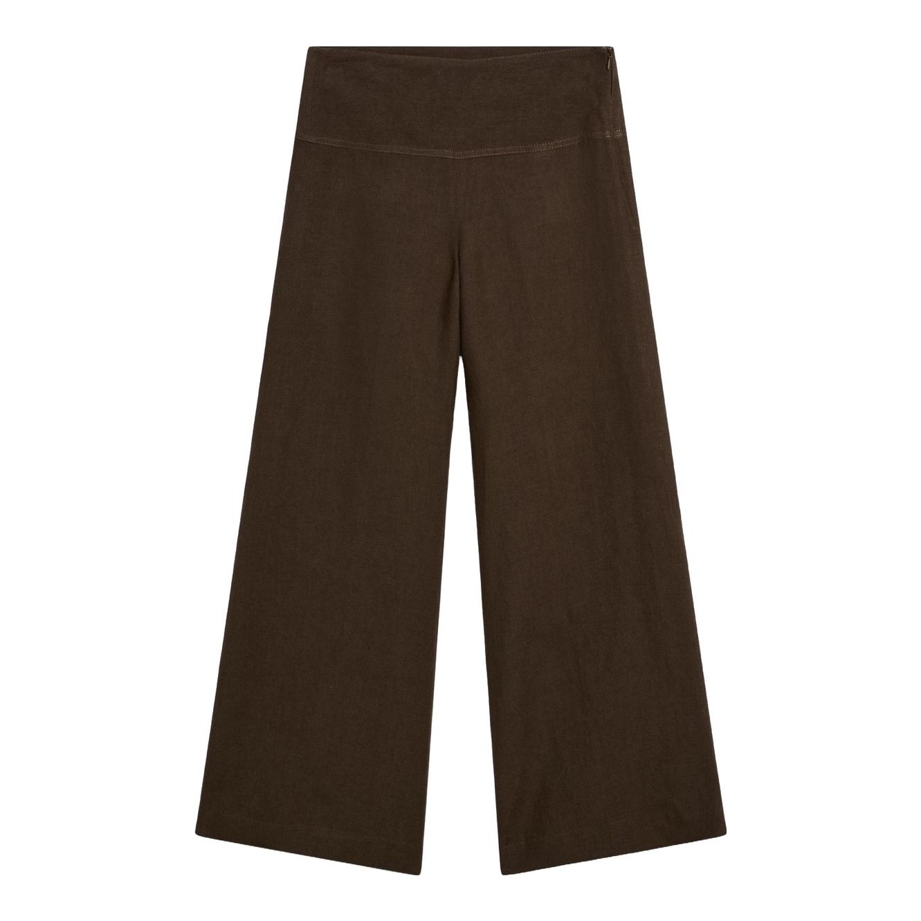 Massimo Dutti | Flowing Contrast 100% Silk Trousers