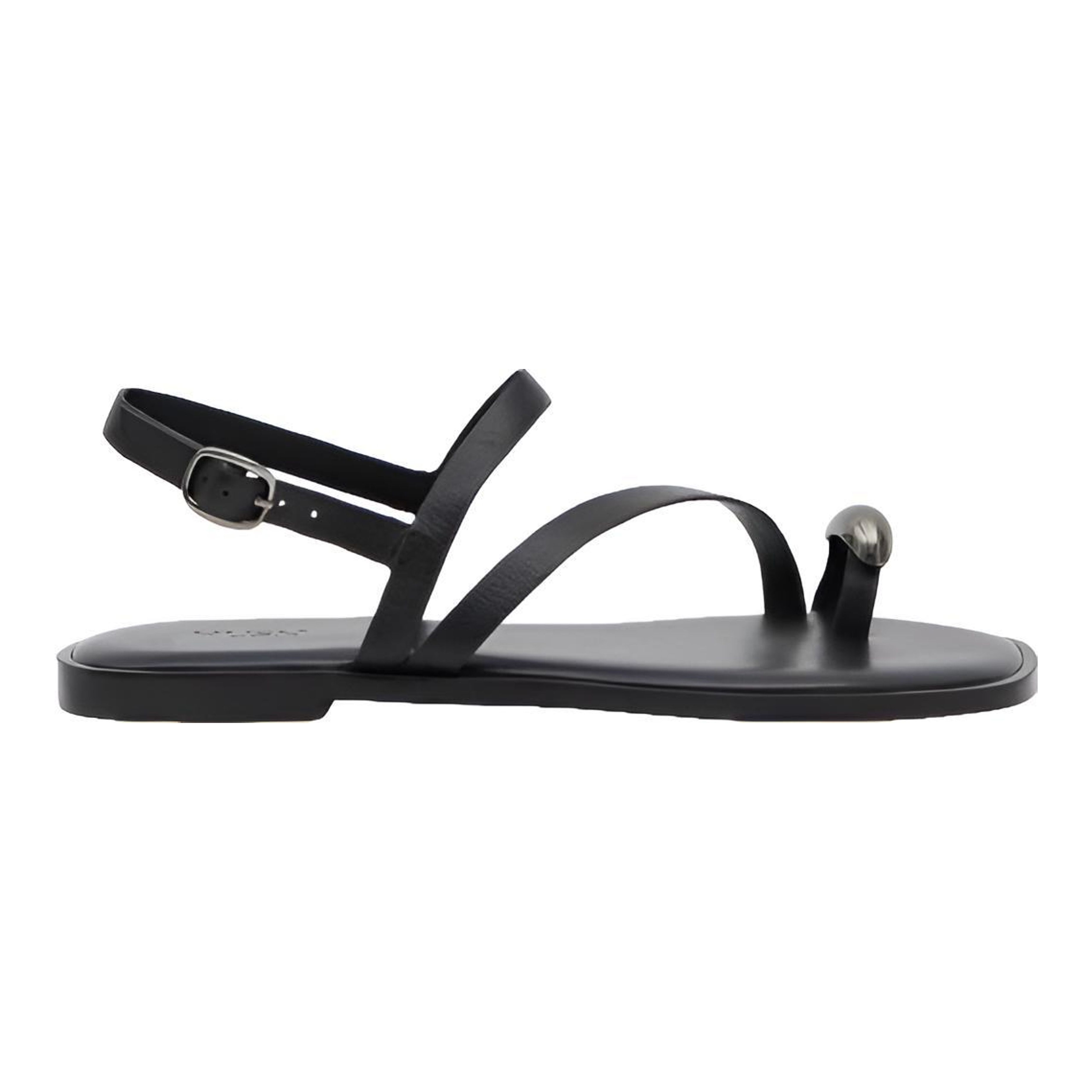 Massimo Dutti | Leather Sandals With Ring Detail