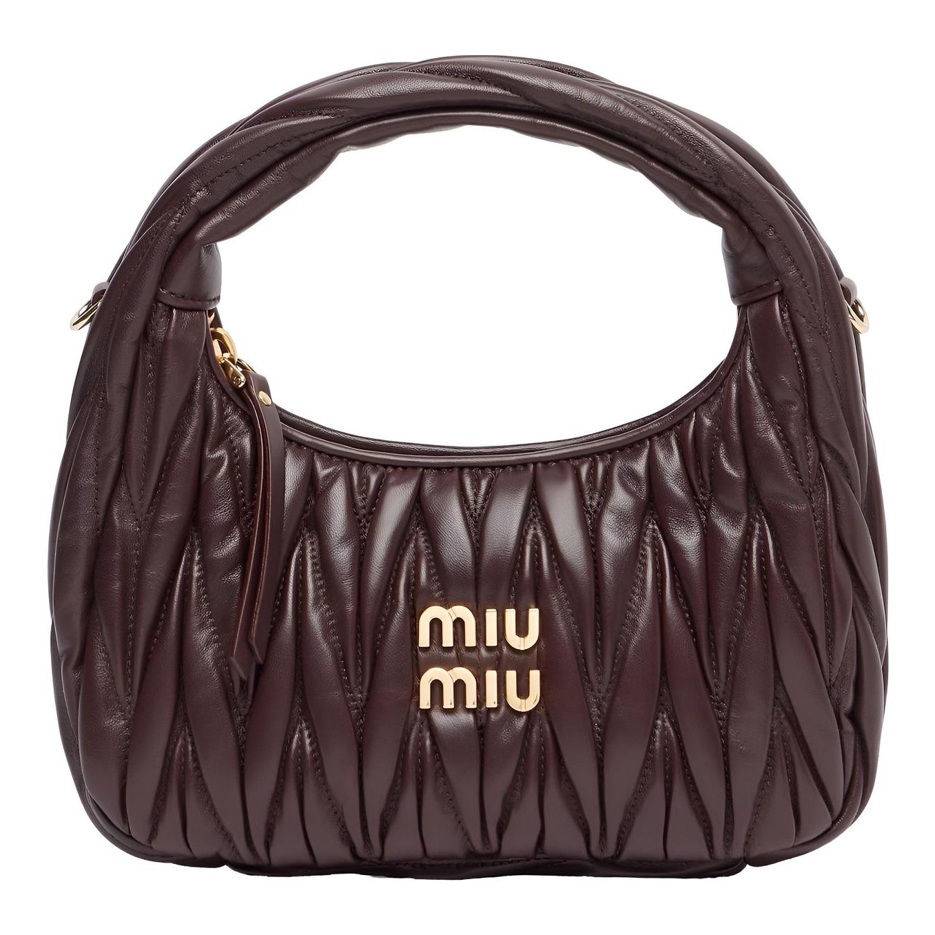 【SALE】 ◆MIUMIU◆Wander Small Shoulder Bag バッグ Wander Small matelassé leather shoulder bag in silver - Miu