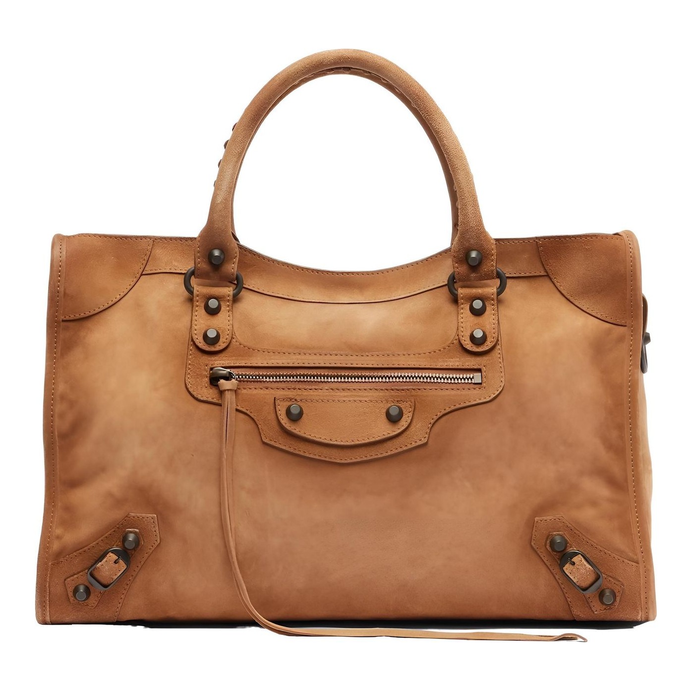 トートバッグ BALENCIAGA LE CITY MEDIUM TOTE BAG IN SUEDE BALENCIAGA Le City medium textured-leather tote | NET-A-PORTER