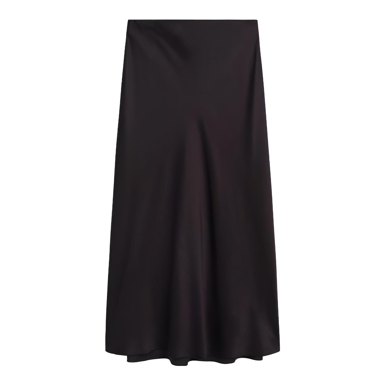 Massimo Dutti | Satin Midi Skirt With Lace