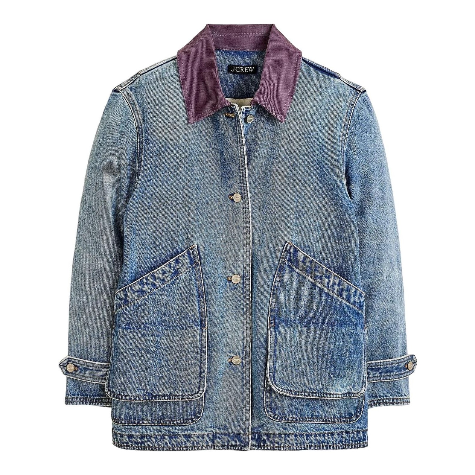 〈LANDS' END〉corduroy collar denim jacket Land's End | Women's Corduroy Collared Denim Jacket