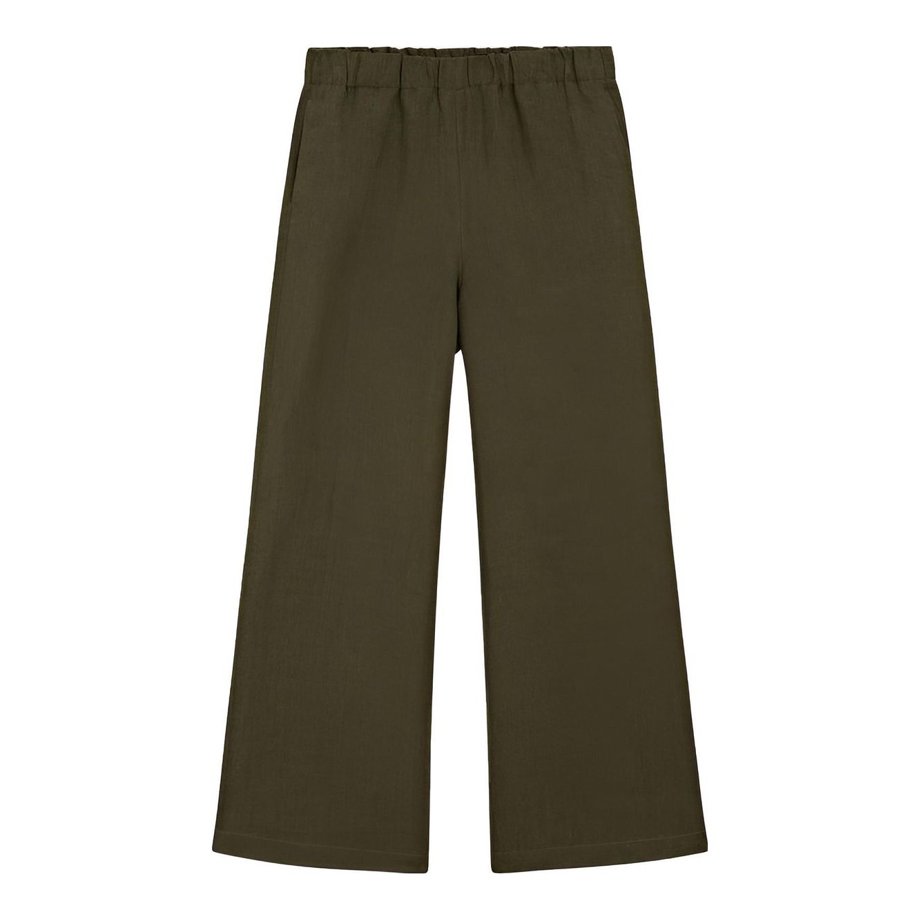 Massimo Dutti | Flowing Contrast 100% Silk Trousers