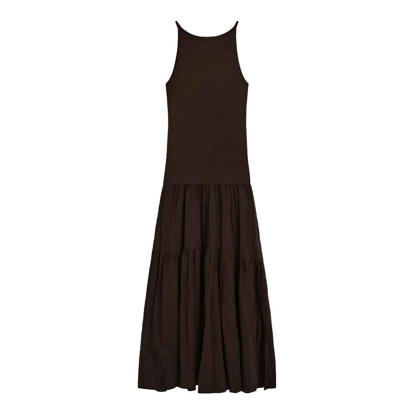 ★Massimo Dutti★ Long Strap Cotton Blend Dress Massimo Dutti | Long Strappy Cotton Blend Dress