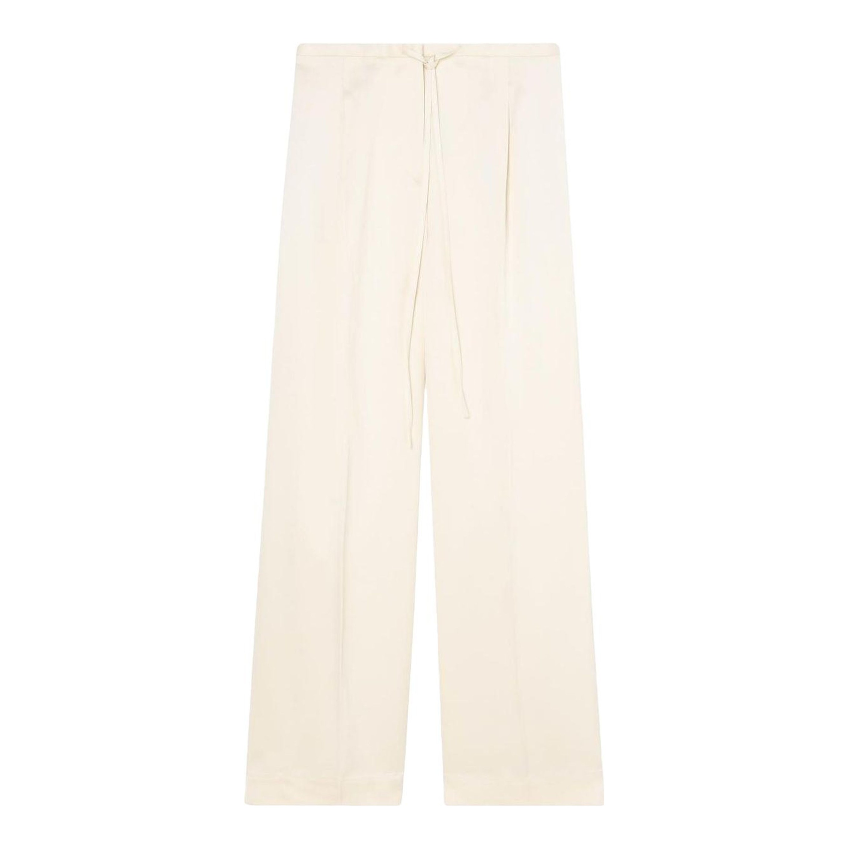 Massimo Dutti | Flowing Contrast 100% Silk Trousers