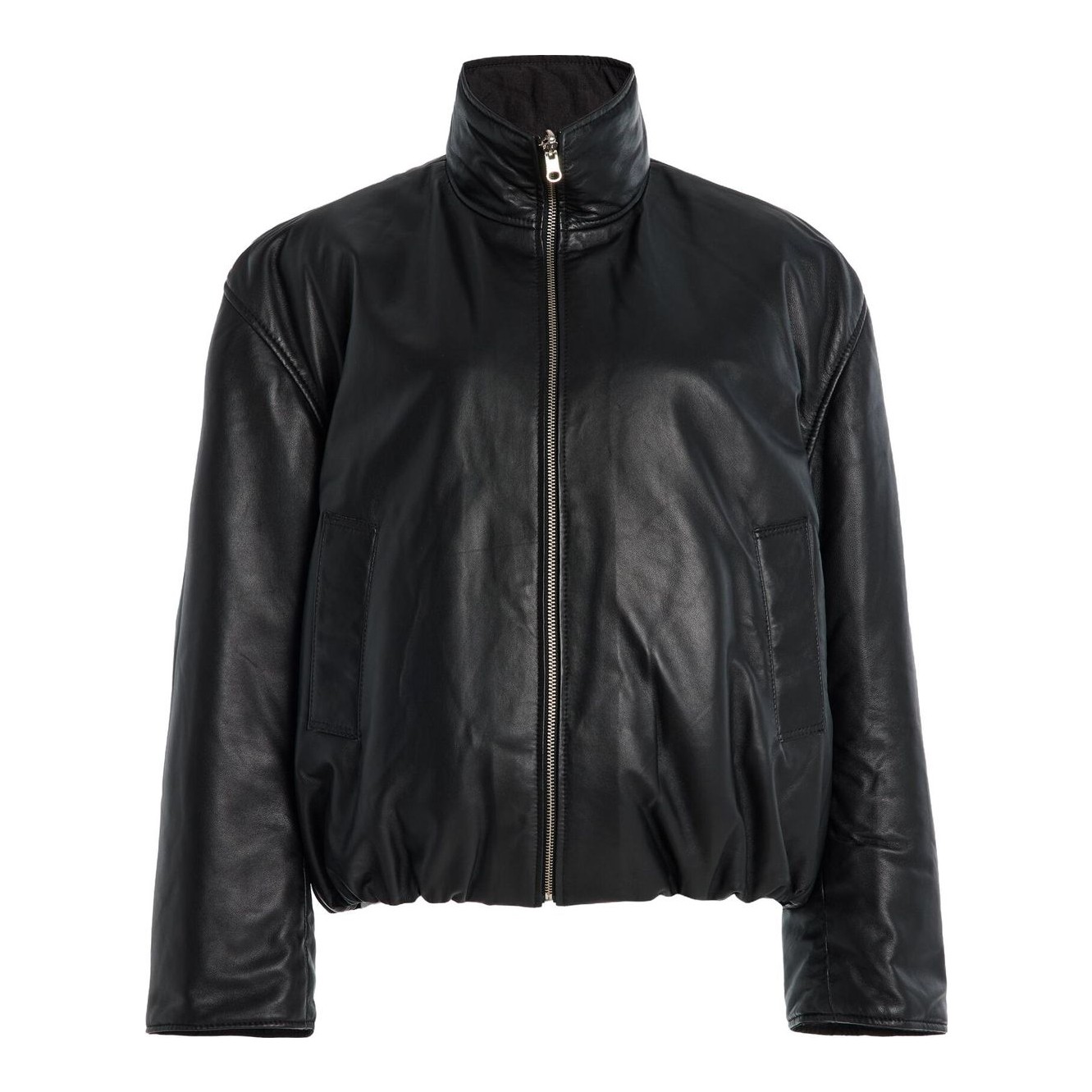 Nour Hammour | Layla scarf-detail leather jacket